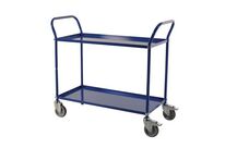 Kongamek - Chariot 2 Plateaux Acier 250 Kg - 1070x450x940mm - Roulettes Pivotantes Freinées - Idéal Manutention