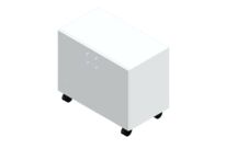 Meuble mobile P800 / 800 sous cuve | R-MR2P-8 