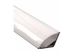 Pack de  5 - Profilé Aluminium Angle pour Bandeau LED Couvercle Blanc Opaque - 2 m
