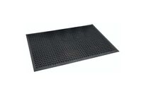 Tapis Caoutchouc Polyvalent Biseaute Antifatigue Noir 91x152 Cm