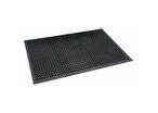 Tapis Caoutchouc Polyvalent Biseaute Antifatigue Noir 91x152 Cm