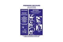 Panneau consignes premiers secours électrisation