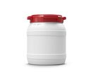 Curtec - Baril Rond 15L Grande Ouverture Homologué UN - Usage Alimentaire - Blanc Rouge