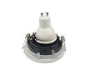 Support Spot Encastrable GU10 Orientable Rond Blanc/Noir