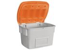 Bac à sable/sel en polyéthylène (PE), 700 litres, couvercle orange