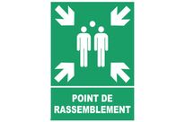 Panneau point de rassemblement avec picto