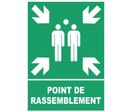 Panneau point de rassemblement avec picto
