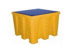 EMP - Bac de rétention plastique 1200L Jaune - 4 fûts, 1 GRV - Polyéthylène, Résistant acides/bases, Recyclable