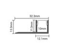 Profilé Aluminium Encastrable 2m Plafond pour Ruban LED