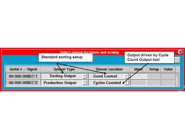 Logiciel additionnel pour eDART : Sortie compteur de cycles