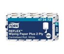 Tork - Bobine d'essuyage centrale Reflex Plus Blanche - 450 feuilles - Ouate de cellulose 100% recyclée - Usage alimentaire
