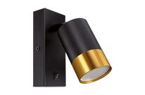 Applique Orientable avec Interrupteur pour Ampoule GU10 - Noir