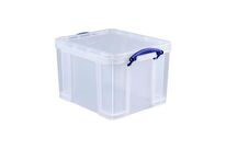 Really Useful Products - Bac de rangement plastique 35L transparent avec couvercle - Polypropylène résistant - Idéal entrepôt