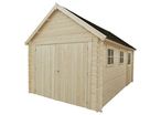 Garage en bois madrier 28 mm : ID2237  
