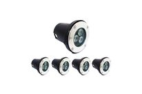 Pack de  5 - Spot LED Encastrable Extérieur IP65 220V Sol 3W 80° - Blanc Neutre 4000K - 5500K