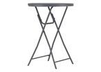 Zown - Mange debout pliant Cocktail 80 - Ø 81 cm Gris - Table de pique-nique, 10 ans garantie