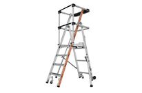 Tubesca-Comabi - Plateforme mobile Veloce - 4 marches - Aluminium - 2.94m hauteur travail - 150kg charge max
