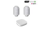 Kit de Têtes Thermostatiques Connectées Universelle + Passerelle ZigBee (Kit 2 têtes + 1