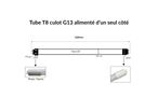 Pack de 8 - Kit de Réglette LED étanche Double IP65 + 2 Tubes T8 120cm 18W - Blanc Neutre 4000K