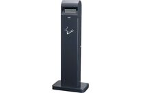 Probbax - Cendrier sur pied Totem 12.5L Anthracite Acier - Hauteur 104cm - Extérieur