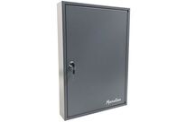 Manutan Expert - Armoire à clés Gris Clair - 100 crochets - Acier Robuste - Fermeture à clé - Garantie 10 ans