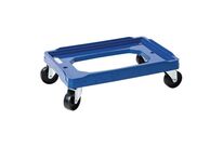 Manutan Expert - Plateau roulant plastique norme Europe - 150kg - 600x400mm - Roulettes pivotantes polyamide