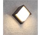 Applique Murale LED 15W Noire Carrée IP65 avec cache - Blanc Neutre 4000K - 5500K