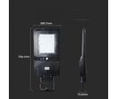 Luminaire Urbain Solaire Dimmable 40W Détecteur de Mouvement IP65 (Télécommande incluse) -