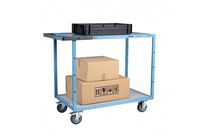 Servante 2 longs plateaux bois et poignée - 250 kg