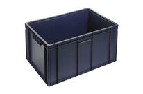 Manutan Expert - Bac gerbable norme Europe 60L bleu - Polypropylène - 600x400x320mm - Usage alimentaire