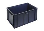Manutan Expert - Bac gerbable norme Europe 60L bleu - Polypropylène - 600x400x320mm - Usage alimentaire