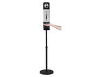 Distributeur Auto Gel sur Pied GRIS Télescopique H.157 cm