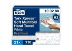 Tork - Essuie-mains pliés Soft H2 - Blanc - 2310 feuilles - Ouate de cellulose - Éco-responsable