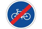 Panneau fin de piste ou bande obligatoire pour cycle - B40