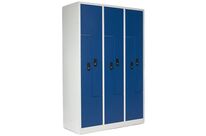 Manutan Expert - Vestiaire multicases L 3x2 portes - 1800x1185x500mm - Acier Gris/Bleu - 6 casiers à clé