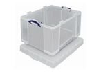 Really Useful Products - Bac de rangement plastique 3L transparent avec couvercle - Polypropylène résistant - Idéal pour entrepôt