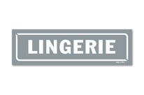 Panneau identification locaux "lingerie" - Fond gris
