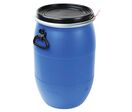 Manutan Expert - Fût bleu à ouverture totale homologué UN - 60 L - Usage alimentaire - Recyclable