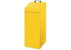 Poubelle de tri sélectif Métal Jaune 100L - Ouverture Fente - Idéale Extérieur