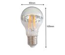 Ampoule E27 LED Filament 7W A60 Avec Reflet - Blanc Chaud 2300K - 3500K / Or