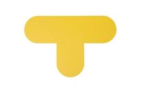 Autocollant Marquage Au Sol En T 200x300 Jaune - Manutan