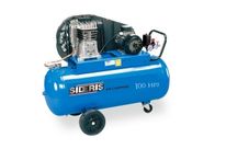 Compresseur 100 L mono et tri, bicylindre à  courroie mono étagé - 2 ou 3 Cv