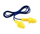 3M - Bouchons d'oreilles Ultrafit Réutilisables Jaune - Cordelette - 29 dB - Protection Auditive CE