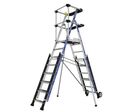Tubesca-Comabi - Plateforme réglable Sherpascopic - 8-11 marches - Aluminium - Hauteur de travail 4.50m - Charge max 150kg - Éco-responsable
