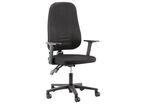 Linea Fabbrica - Chaise de bureau Strike Noir - Accoudoirs réglables en hauteur - Ergonomique - Synchrone