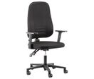Linea Fabbrica - Chaise de bureau Strike Noir - Accoudoirs réglables en hauteur - Ergonomique - Synchrone