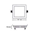 Spot LED Extra Plat Carré 12W Blanc CCT - 3000K/4000K/6000K