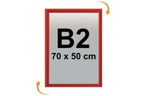 Cadre Clic-Clac B2 70 x 50 cm ROUGE