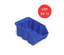 Lot de 12 Bacs DUETTO 28 litres plastique bleu