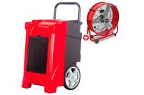 Pack déshumidificateur PRO 90L/Jour BDP90 + Ventilateur brasseur d&amp;#039;air ø600mm MV600L MW Tools BDP90SETA
